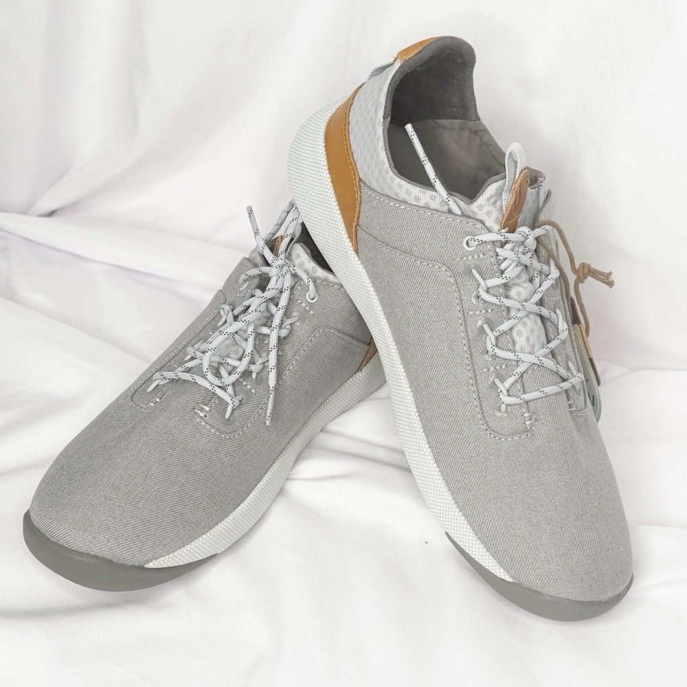 OluKai Nanea Li Men's Lace Up Low Top Casual Pale Grey Vapor Sneakers Size 10